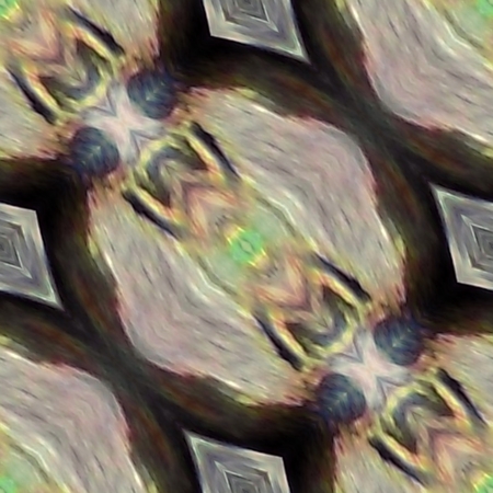 Kaleidoscopic decorative textured tile - digitally rendered pattern