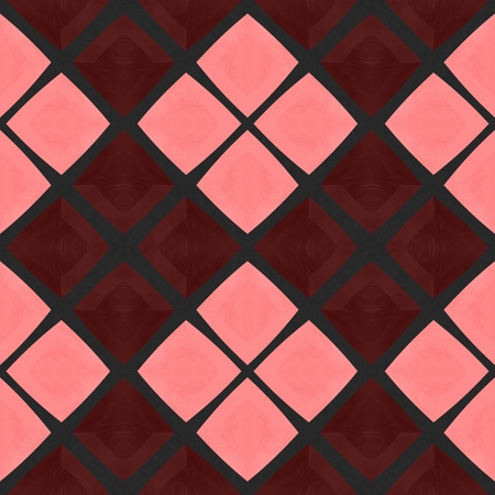 Abstract checkered brown pink mosaic tile pattern