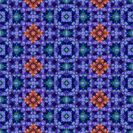 Floral oriental arabian fractal seamless pattern
