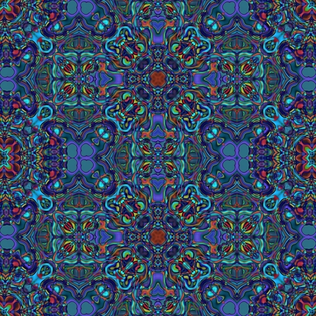 Abstract seamless blue kaleidoscopic background