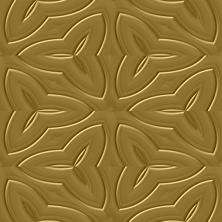 Gold decorative mirroring regular seamless tileの写真素材
