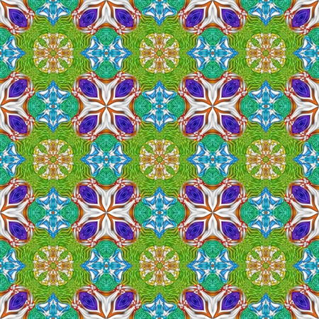 Abstract colorful decorative kaleidoscope seamless tile