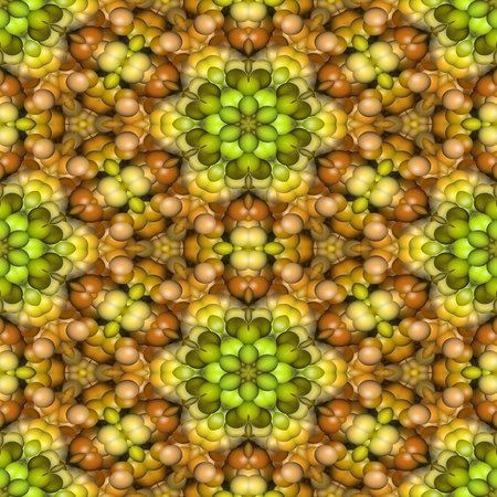 Golden seamless floral historical pattern on a square tile.の写真素材