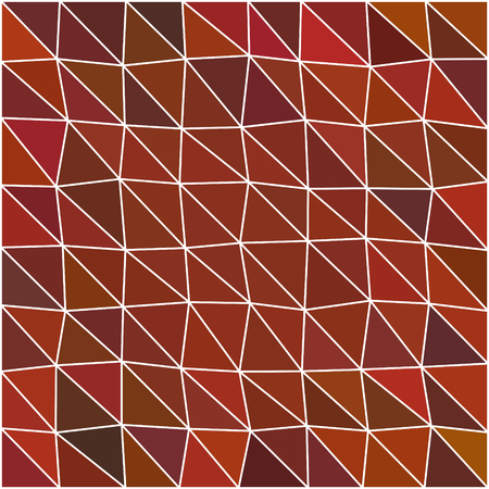 Abstract brick red orange brown geometric low polygonal pattern with thin white countourのイラスト素材
