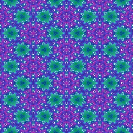 Abstract seamless floral turquoise purple decorative pattern