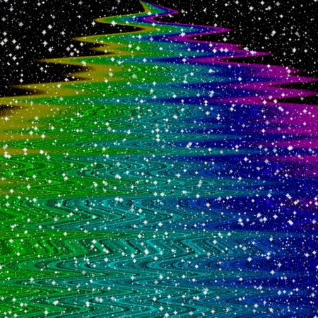 Abstract decorative curvy converging rainbow patternの写真素材