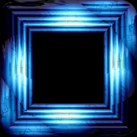 Blue square frame with copyspaceの写真素材