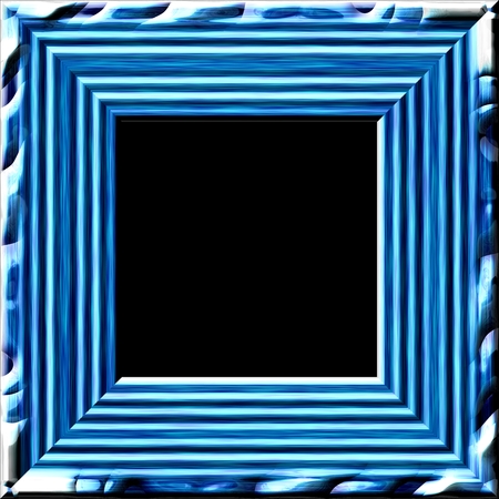 Blue square frame with copyspace