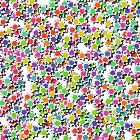 Multicolored small flowers decorative fractal illustrationの写真素材
