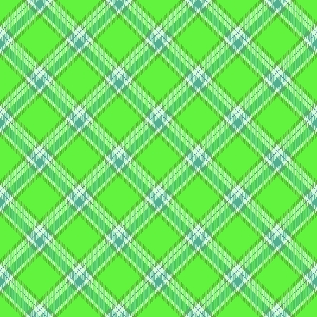 Green white seamless oblique checkered tartan patternの写真素材
