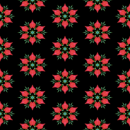Abstract ornamental floral fractal nobody islamic seamless decorative patternの写真素材