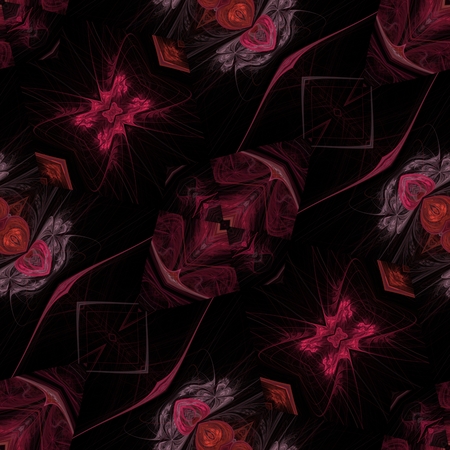 Seamless fractal design - oriental decorative patternの写真素材