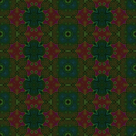 Seamless fractal design - oriental decorative patternの写真素材