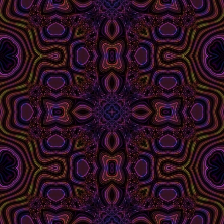 Seamless fractal design - oriental decorative patternの写真素材