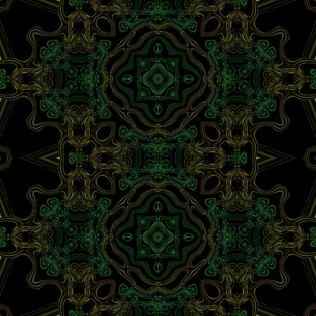 Seamless fractal design - oriental decorative patternの写真素材