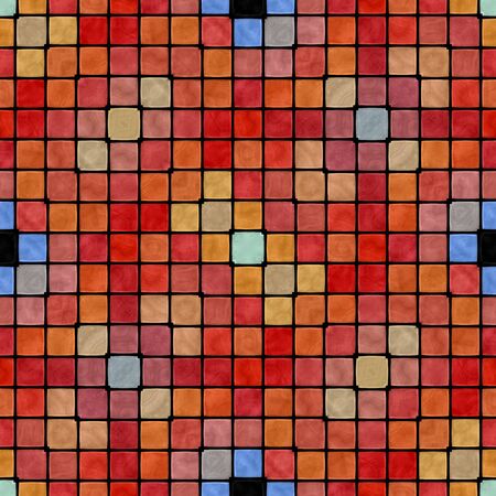 Abstract seamless colorful mosaic ornamental patternの写真素材