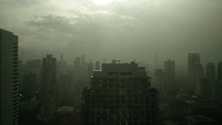 Rainy cityの写真素材