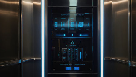 Modern touch screen on the wallの素材