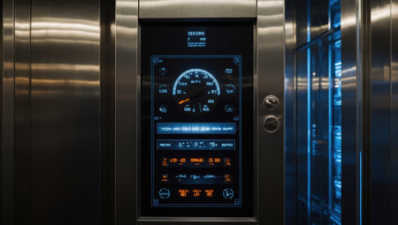 Modern touch screen on the wallの素材