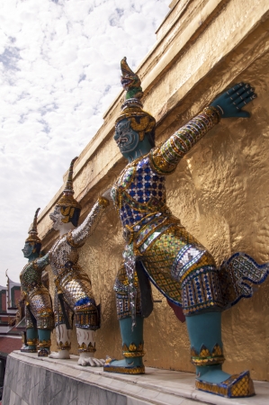 Giant Buddha in Grand Palace, Bangkok, Thailandの写真素材