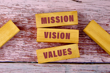 Success, Teamwork, Strategy, Planning, Marketing and Management. Business concepts. Words MISSION...