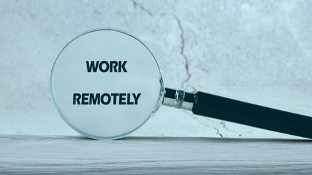 Networking, communication and person on computer for planning, online discussion. WORK REMOTELY...