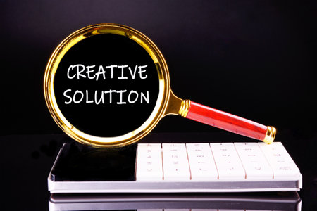 Create your Brand symbol. Concept words CREATIVE SOLUTION