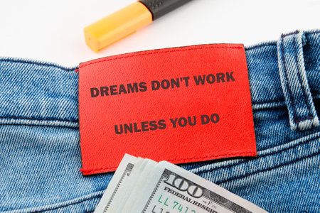 Business and motivation, DREAMS DO NOT WORK UNLESS YOU DO.の写真素材
