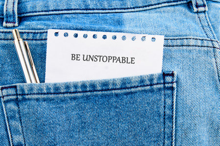 Motivation words BE UNSTOPPABLE. Words or quotes of inspiration and motivation.の写真素材