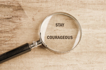 Business motivational quotes STAY COURAGEOUS.の写真素材