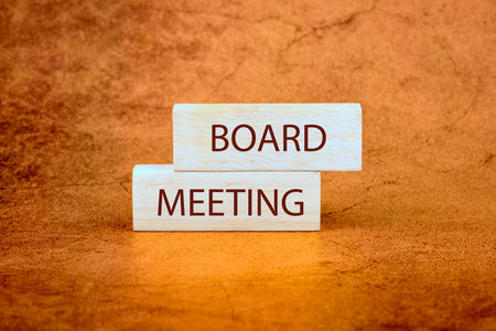The conceptual phrase of the BOARD MEETING. Business and Meeting agenda concept. Copy space.の写真素材
