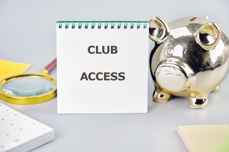 The CLUB ACCESS concept phrase. A place to copy. Special, limited, exclusive, VIP, made to order, Personalization marketing concept.の写真素材