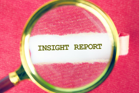INSIGHT REPORT concept phrase. Business concept. A place to copy. Operations and performance managementの写真素材
