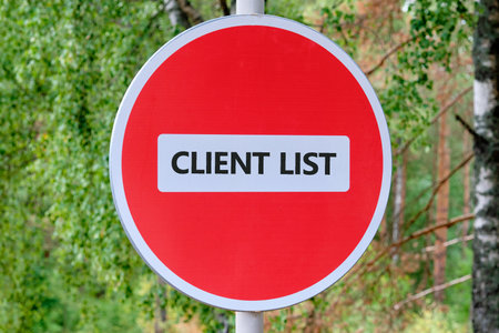 The CLIENT LIST concept phrase. Business and finance conceptの写真素材