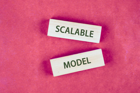 The concept phrase of the SCALABLE MODEL. Conceptual business model symbol. Copy space.の写真素材