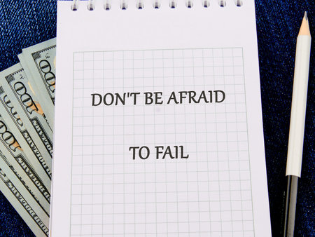 Life Inspirational And Motivational Quotes DO NOT BE AFRAID TO FAIL.の写真素材