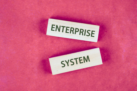 The conceptual phrase of the ENTERPRISE SYSTEM. Business concept. Internet and technology conceptの写真素材