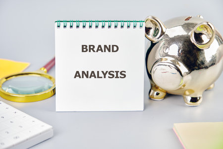 Business concept. The BRAND ANALYSIS concept phrase.の写真素材