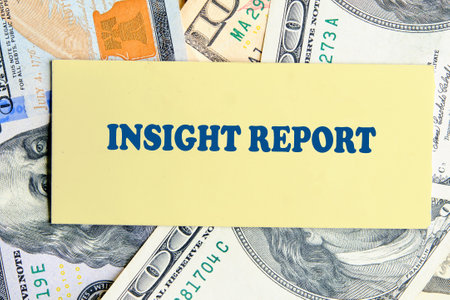 INSIGHT REPORT concept phrase. Business concept. A place to copy. Operations and performance managementの写真素材