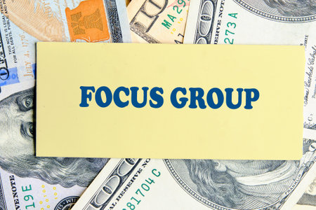 The conceptual phrase of the FOCUS GROUP. Business concept. A place to copy. Human development recruitment leadership and customer target group concept.の写真素材