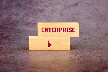 The concept word ENTERPRISE. Success Entrepreneurship Business Startup Technology Internet Network concept.の写真素材
