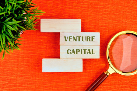 The concept phrase of VENTURE CAPITAL. Business and Venture capital concept. Copy space.の写真素材