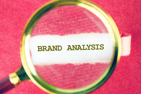 Business concept. The BRAND ANALYSIS concept phrase.の写真素材
