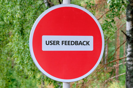 The USER FEEDBACK concept phrase. Business concept. A place to copy. Customer Satisfaction Survey concept.の写真素材