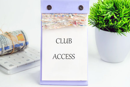 The CLUB ACCESS concept phrase. A place to copy. Special, limited, exclusive, VIP, made to order, Personalization marketing concept.の写真素材