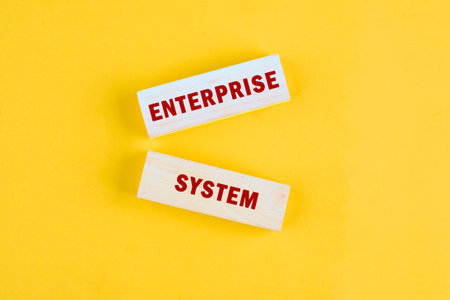 The conceptual phrase of the ENTERPRISE SYSTEM. Business concept. Internet and technology conceptの写真素材