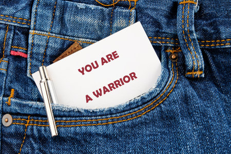 Business concept words YOU ARE A WARRIOR.