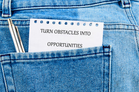 Motivational quote TURN OBSTACLES INTO OPPORTUNITIES.
