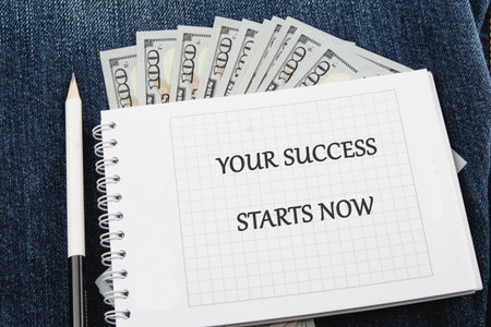 Business Concept words YOUR SUCCESS STARTS NOW.