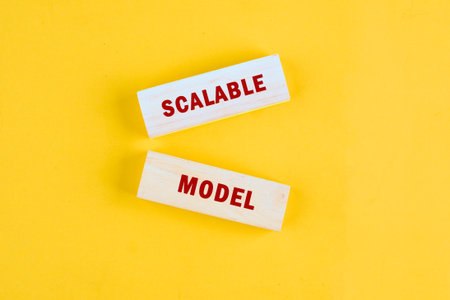 The concept phrase of the SCALABLE MODEL. Conceptual business model symbol. Copy space.の写真素材